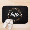 Hello Welcome Door Mat With Floral Design-New House Present Bath Mat Official World Print Merch