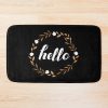 Hello Welcome Door Mat With Floral Design-New House Present Bath Mat Official World Print Merch